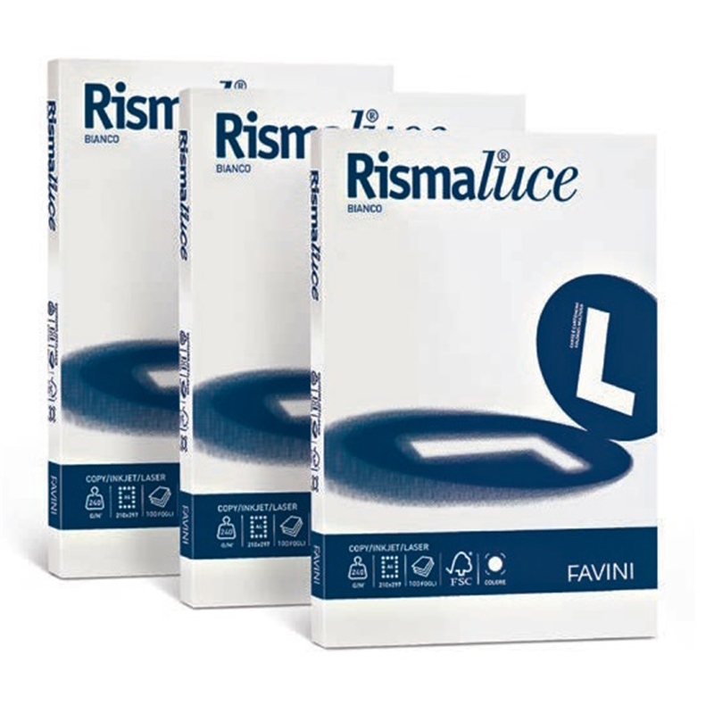 Risma 125 fg. cartoncino 200 gr. A3 bianca