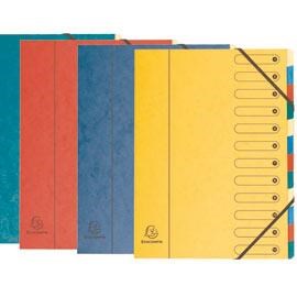 Cartellina 3 lembi ed elastico 24x32 12 scomparti