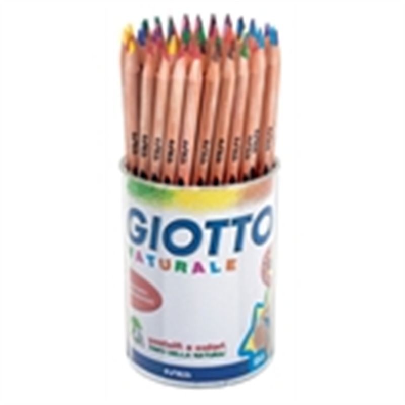 Pastelli in legno GIOTTO naturale barattolo 84 pz.