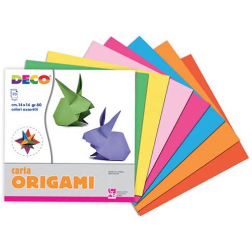 Album 20 fogli carta per origami cm. 14x14