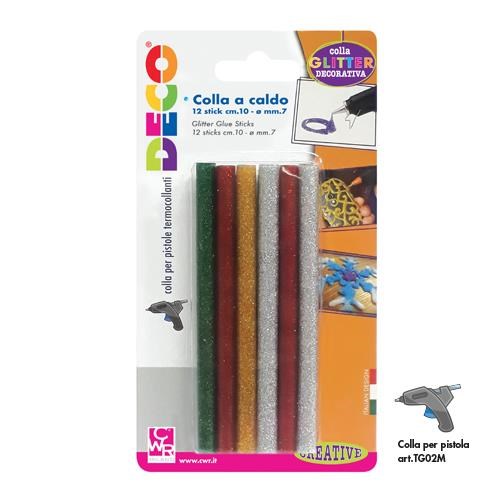 Colla a caldo 7 mm. con brillantini