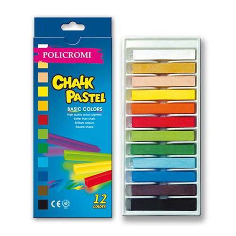 Gessi policromi scatola 12 colori