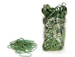 Elastici in gomma verde sacchetto Kg.1 fettuccia T8