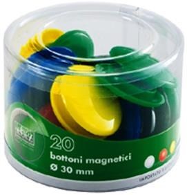 Magneti per lavagne 30 mm. 20 pz. colori assortiti
