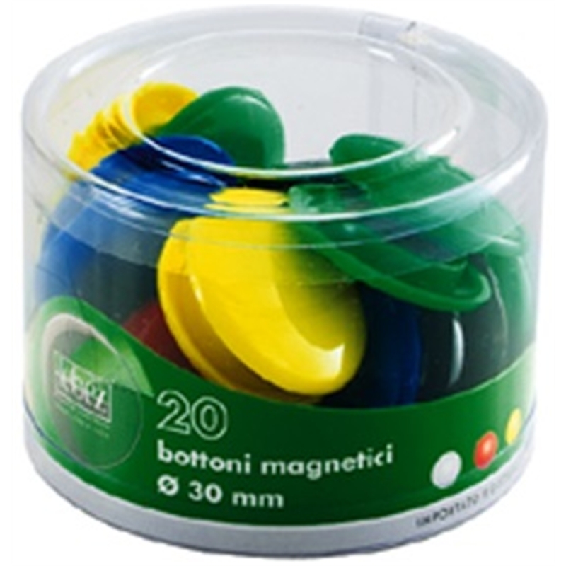 Magneti per lavagne   30 mm. 20 pz. colori assortiti