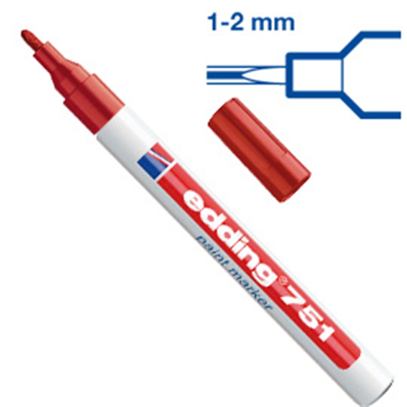 Pennarello a vernice  punta fine 1,3 mm. Edding 751