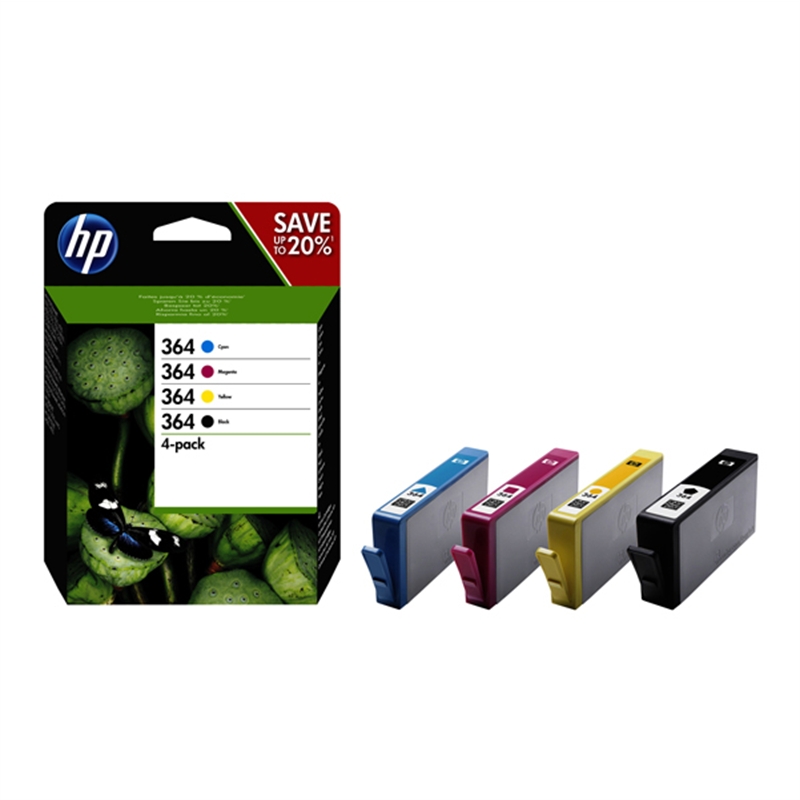 Hp cartuccia inkjet 364 pack 4 pz.
