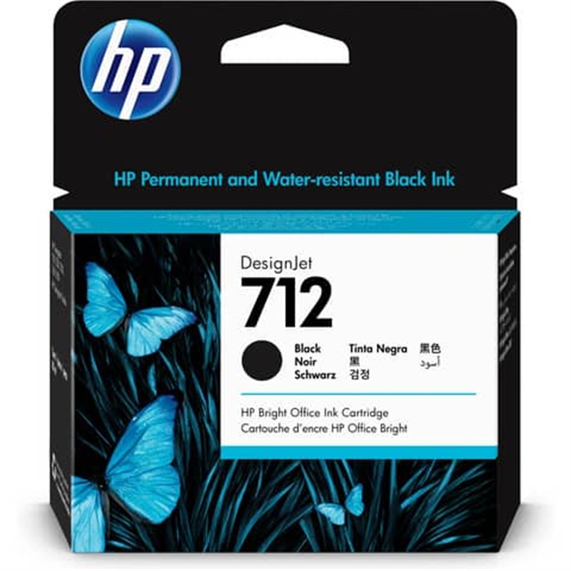 Hp cartuccia inkjet 712 nero 38 ml.