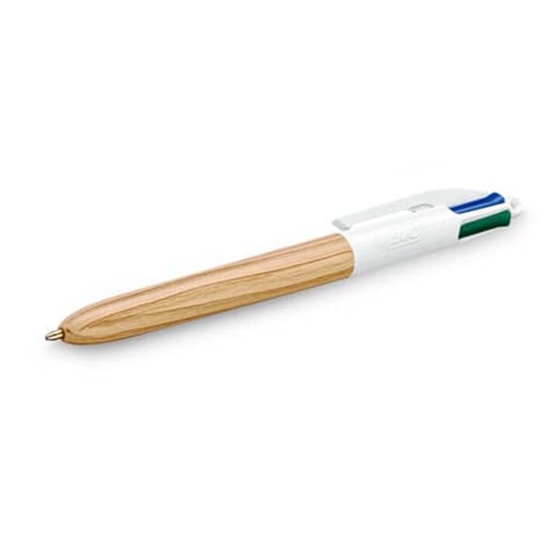 Penna a sfera 4 colori wood