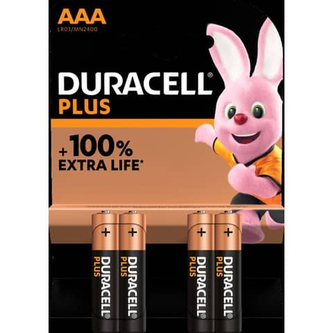 Batteria DURACELL ministilo AAA 1,5 volt. blister 4 pz.