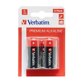 Batteria alcalina mezza torcia C 1,5 volt blister 2 pz.