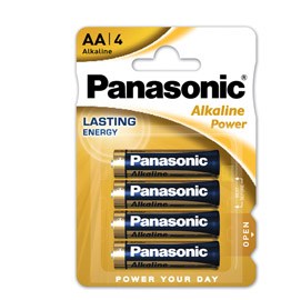 Batteria alcalina stilo AA 1,5 volt. blister 4 pz.