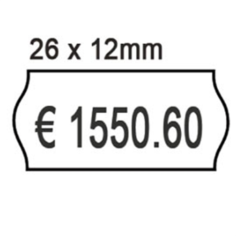 Etichette onda 26x12 removibile