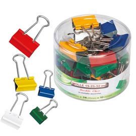 Double clip assortite in barattolo da 60 pz.