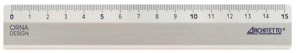 Righello cm.15 in alluminio