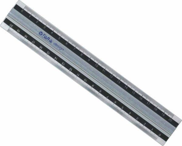 Righello 20 cm. alluminio