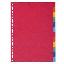 Divisori in cartoncino A4 12 tasti colorati