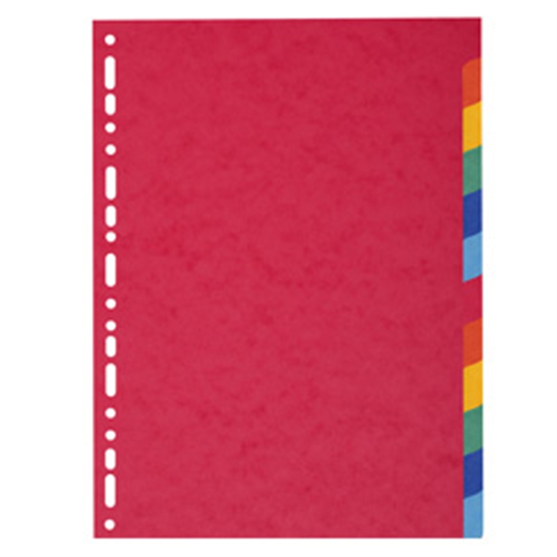 Divisori in cartoncino A4 12 tasti colorati