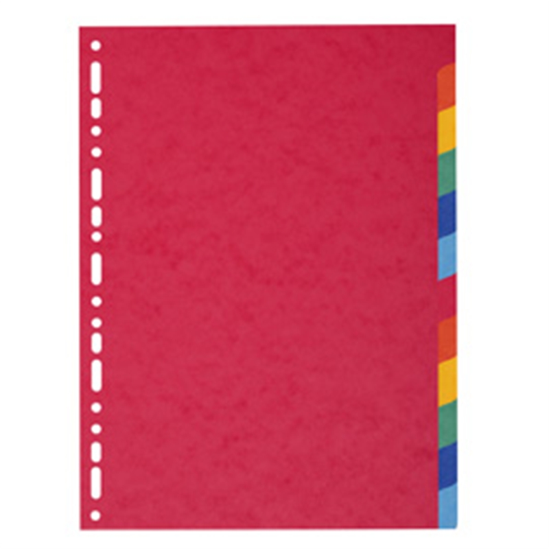 Divisori in cartoncino A4 XXL 12 tasti colorati