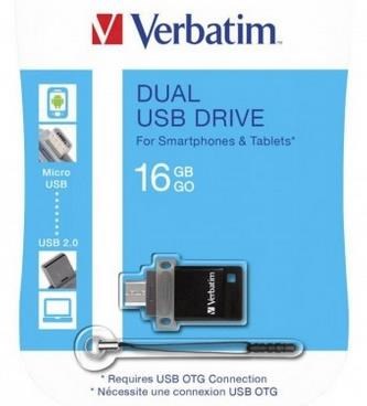 Chiavetta USB 2 16 GB + adattatore micro USB