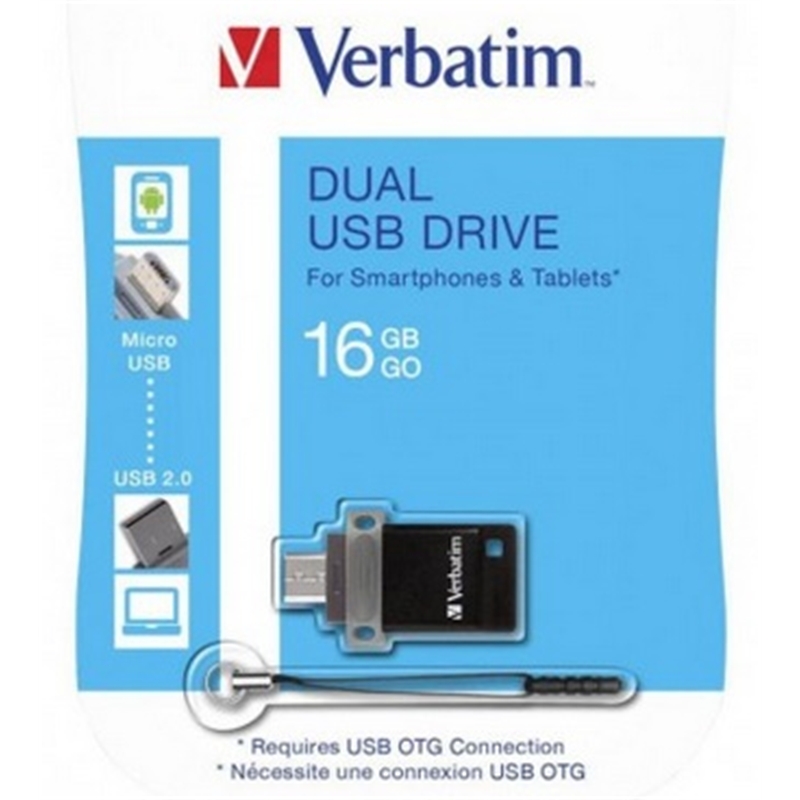 Chiavetta USB 2 16 GB + adattatore micro USB