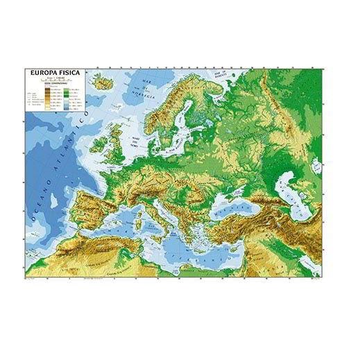 Cartina Murale Europa fisica+politica