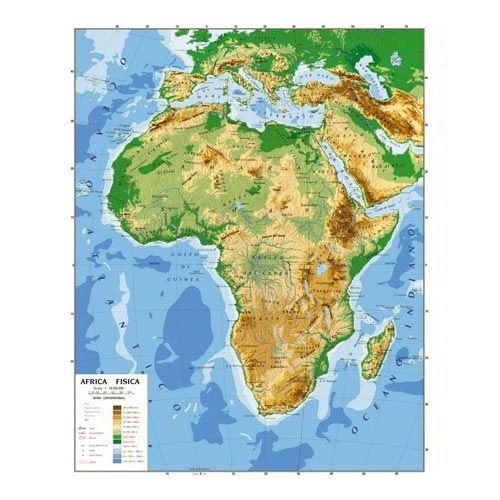 Cartina Murale Africa fisica+politica
