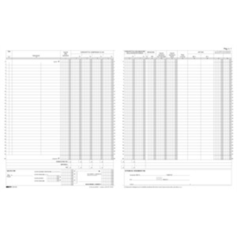 Registro dei corrispettivi 15 pagine numerate