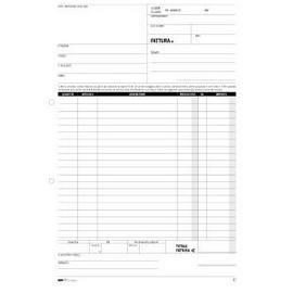 Blocco fatture 1 aliquota IVA A4 fogli 50x2 copie