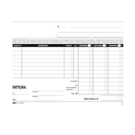 Blocco fatture 3 aliquote IVA A5 fogli 50x2 copie