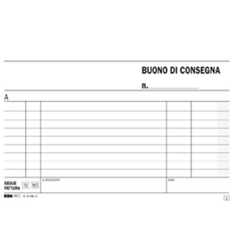 Buoni di consegna cm. 10x17 fogli 50x2 copie