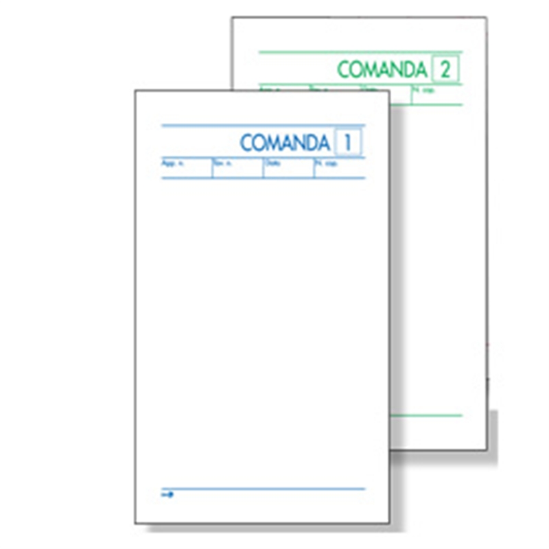 Blocco comande 2 copie bianchi cm. 10x17