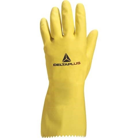 Guanti casalinghi lattice giallo 30 cm. - conf. 1 paio
