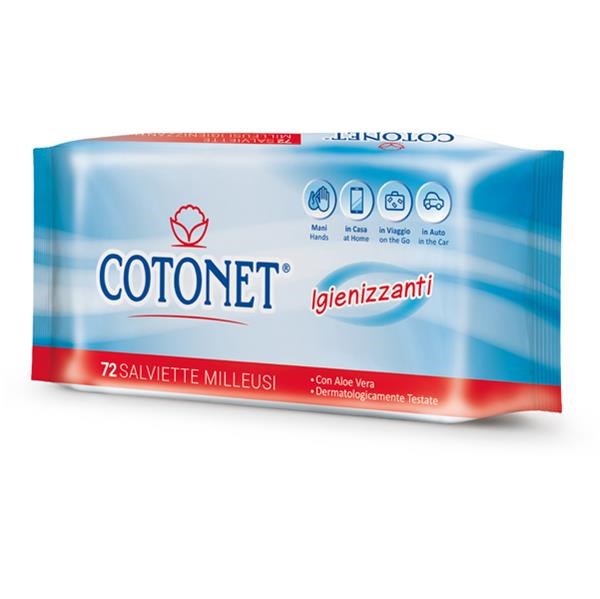 Salviette profumate cotonet aloe igienizzanti Logex Professional 72 pz.