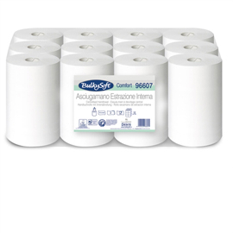 Asciugamani a rotoli ad estrazione interna strappo 21,5x30 cm conf. 9 rotoli da 200 strappi