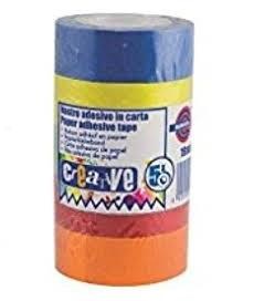 Nastro adesivo in carta colorato Washi 5 colori