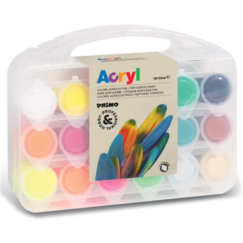 Colori acrilici 25 ml. conf. 18 colori assortiti