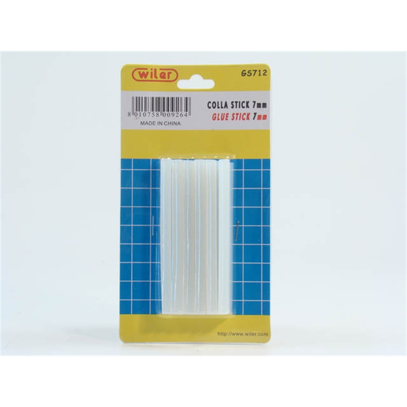 Colla a caldo   7 mm. blister 12 stick