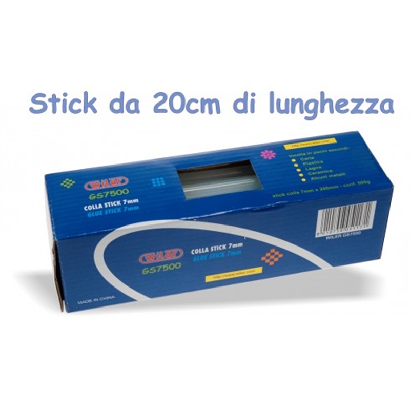 Colla a caldo   7 mm. scatola 500 gr.