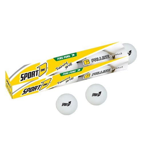 Palline ping pong in scatola 6 pz.