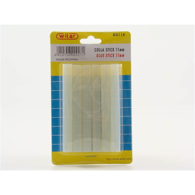 Colla a caldo   12 mm. blister 6 stick