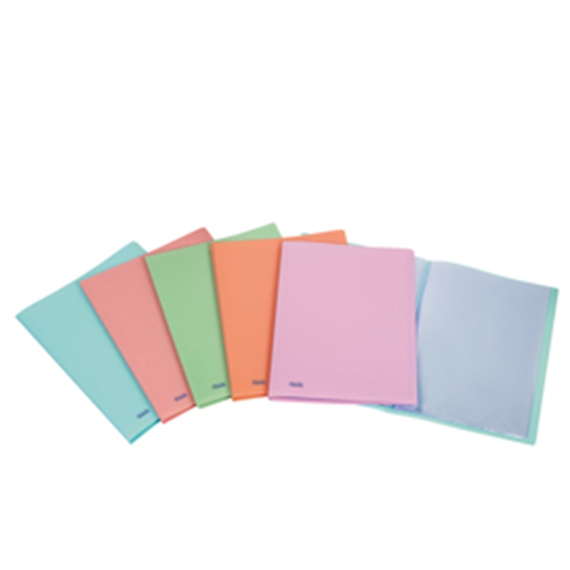 Portalistini A4 30 buste - 60 pagine colori pastello