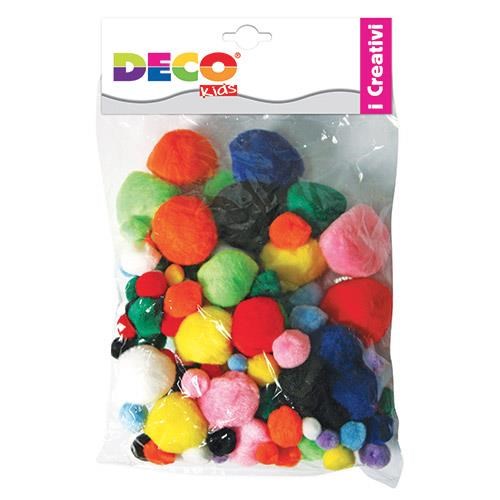 Pompons in busta 100 pz. assortiti