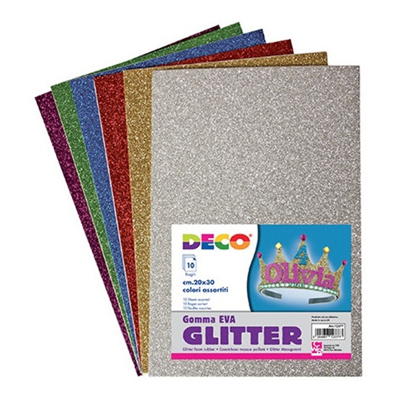 Gomma crepp 20x30 glitterata
