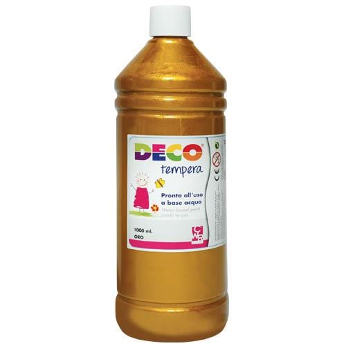 Tempera pronta in flacone da 0,5 litro DECO’ metallizzati