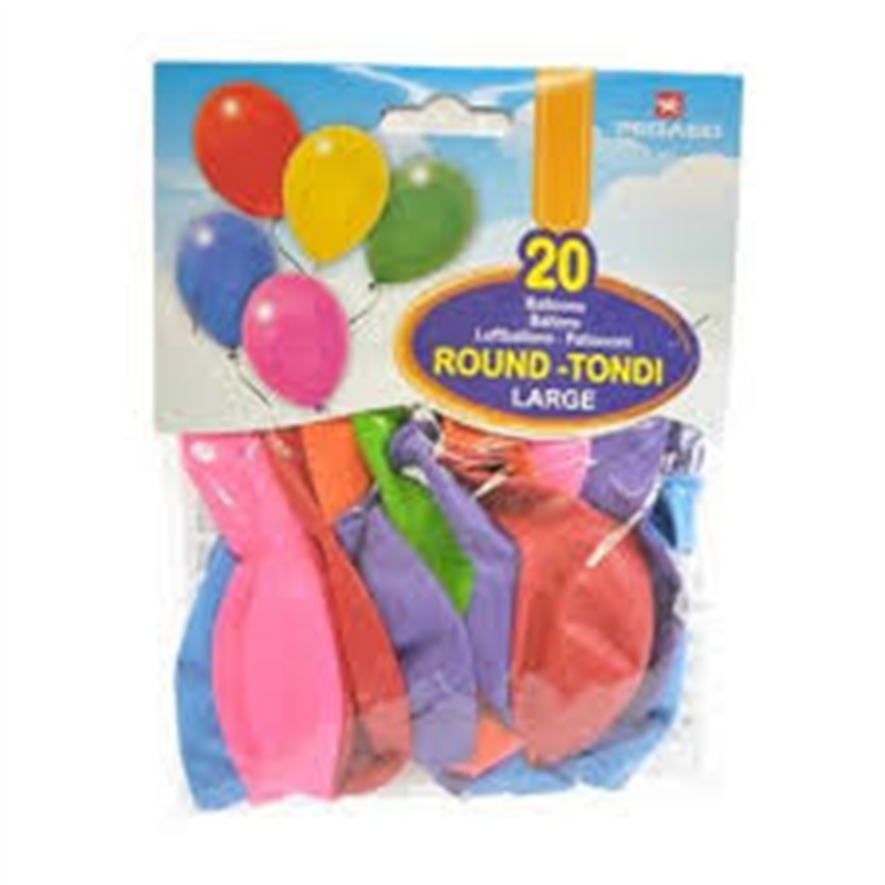 Palloncini large cm.35 25 pz. assortiti